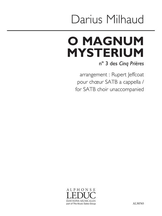 O Magnum Mysterium | Darius Milhaud | Chœur