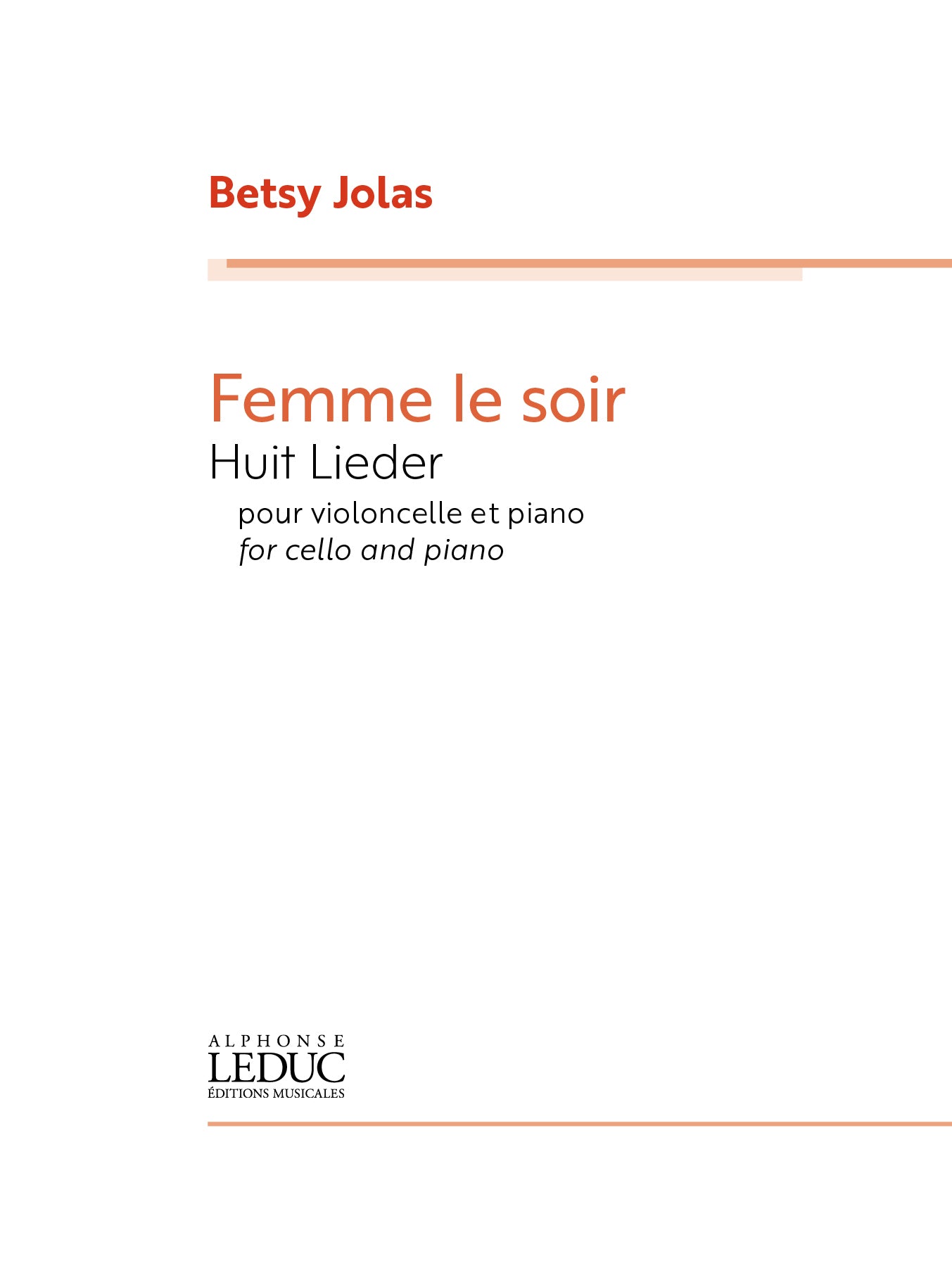 Femme le soir | Betsy Jolas | Violoncelle
