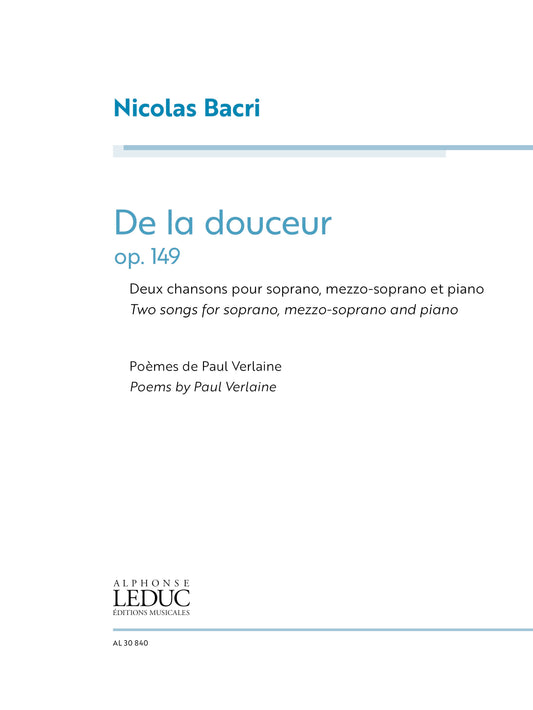 De la douceur | Nicolas Bacri | Voix