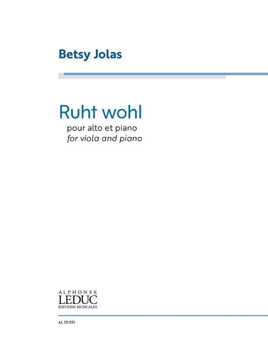 Ruht wohl | Betsy Jolas | Alto