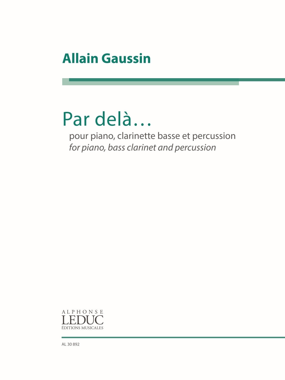 Par delà... | Allain Gaussin | Ensemble de chambre