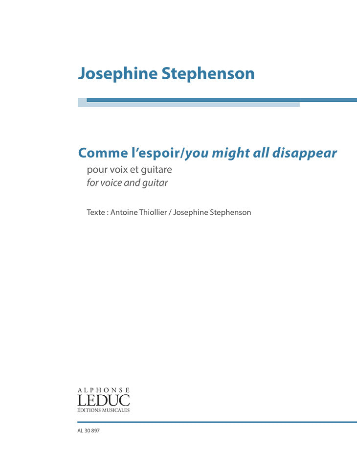 Comme l'espoir / You might all disappear | Josephine Stephenson