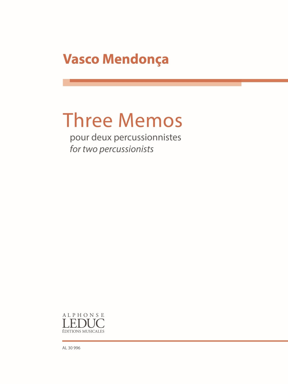 Three Memos | Mendonça Vasco | Percussions