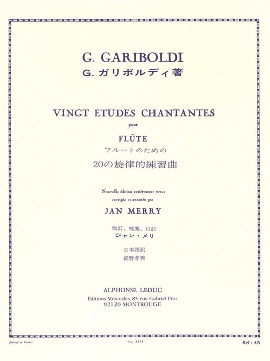 20 Études Chantantes Opus 88 | Giuseppe Gariboldi | Flûte