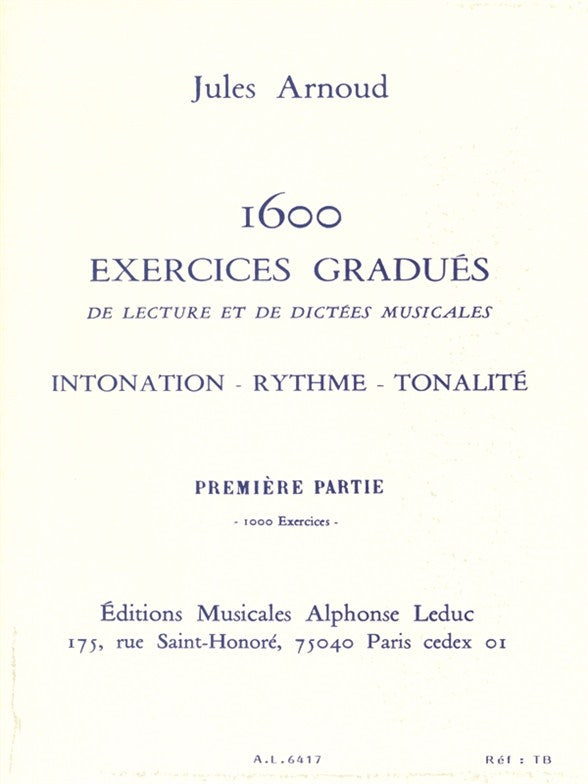 1600 Exercices gradués Vol.1 | Jules Arnoud