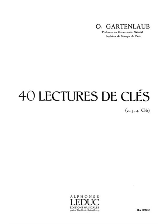 40 Lectures De Cles - 2 3 ou 4 cles | Odette Gartenlaub