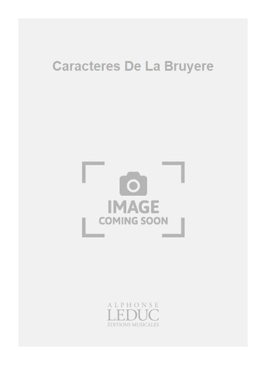 Caracteres De La Bruyere | Gartenlaub | Piano