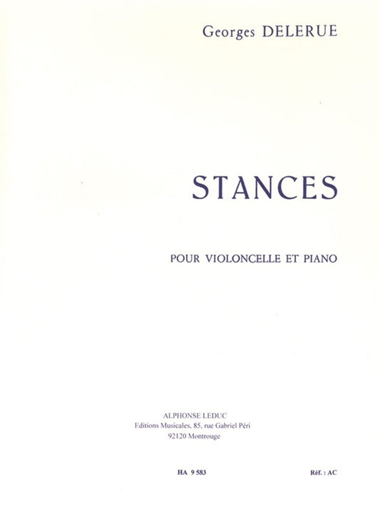 Stances | Delerue | Violoncelle