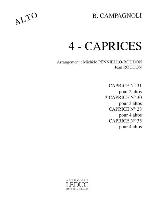 Bartolomeo Campagnoli: Caprice No.30 | Alto