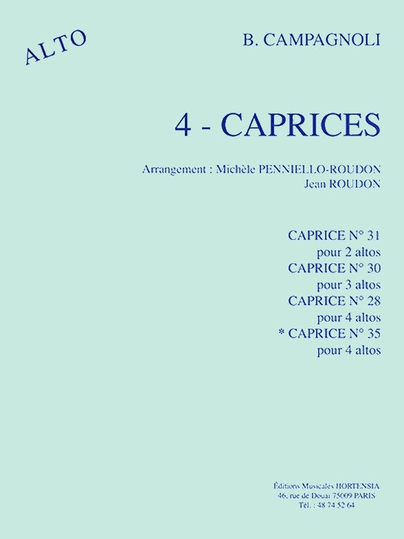 4 Caprices no. 35 | Bartolomeo Campagnoli | Alto