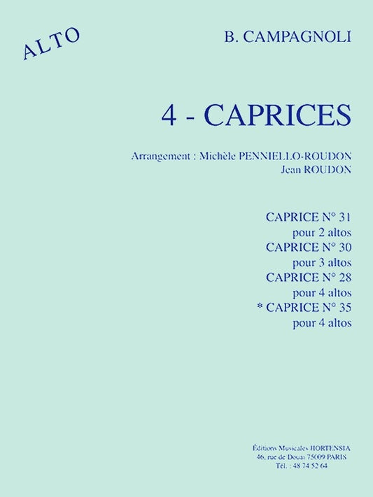 4 Caprices no. 35 | Bartolomeo Campagnoli | Alto
