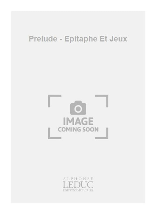 Prélude - Épitaphe Et Jeux | Demillac | Contrebasse