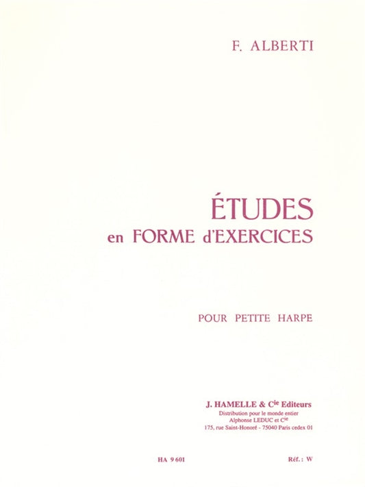 Études En Forme D'Exercices | Freddy Alberti | Harpe