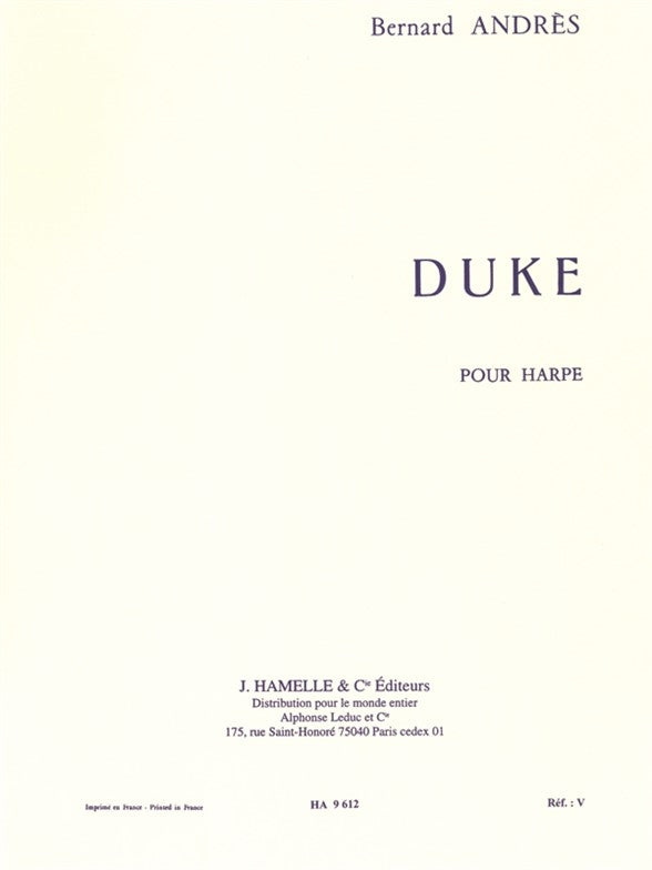 Duke | Bernard Andrès | Harpe