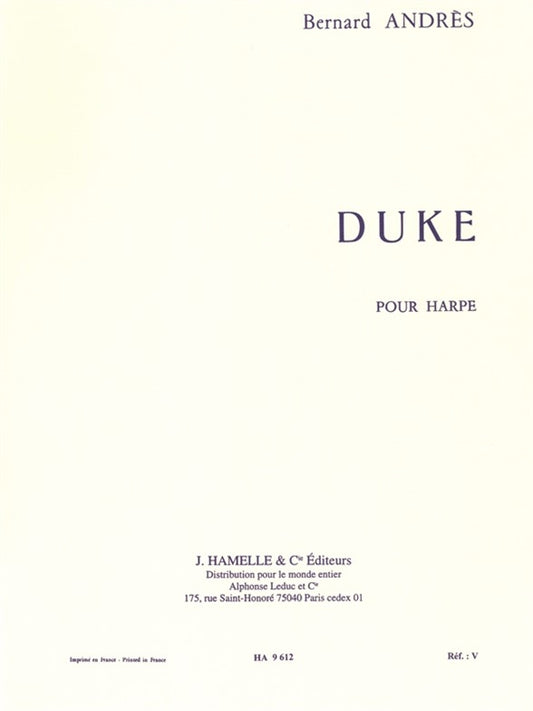 Duke | Bernard Andrès | Harpe
