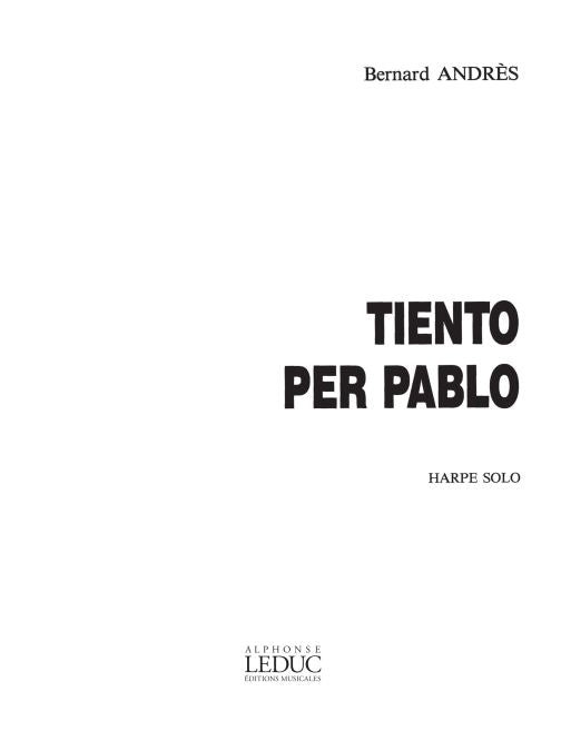 Tiento Per Pablo | Andres | Harpe