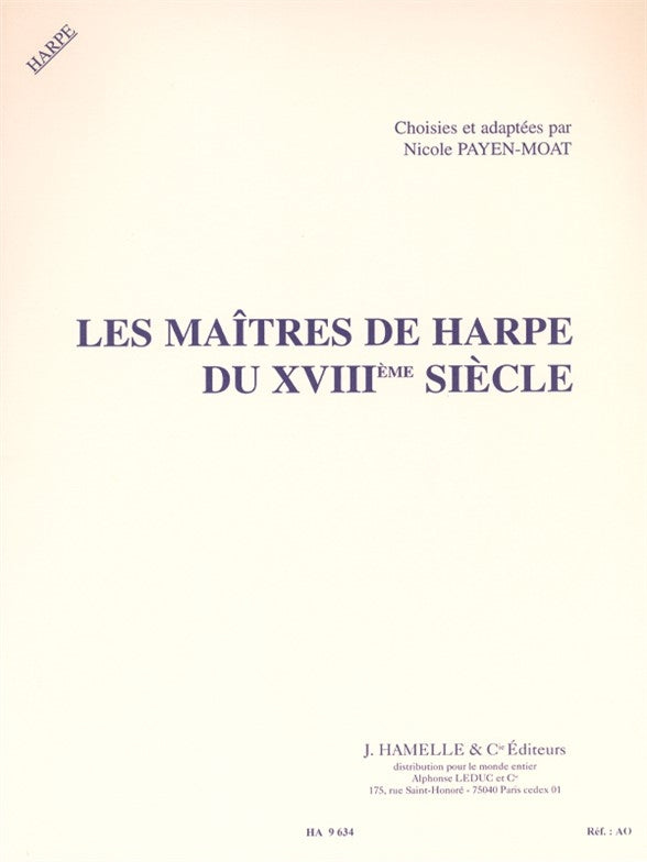Les Maîtres de Harpe du XVIIIeme Siecle | Nicole Payen-Moat
