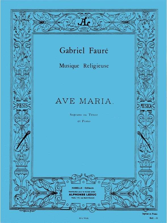 Ave Maria Op.67 No.2 | Gabriel Fauré | Voix