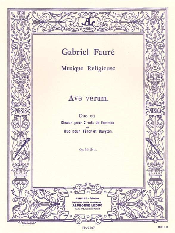Ave Verum | Gabriel Fauré | Voix