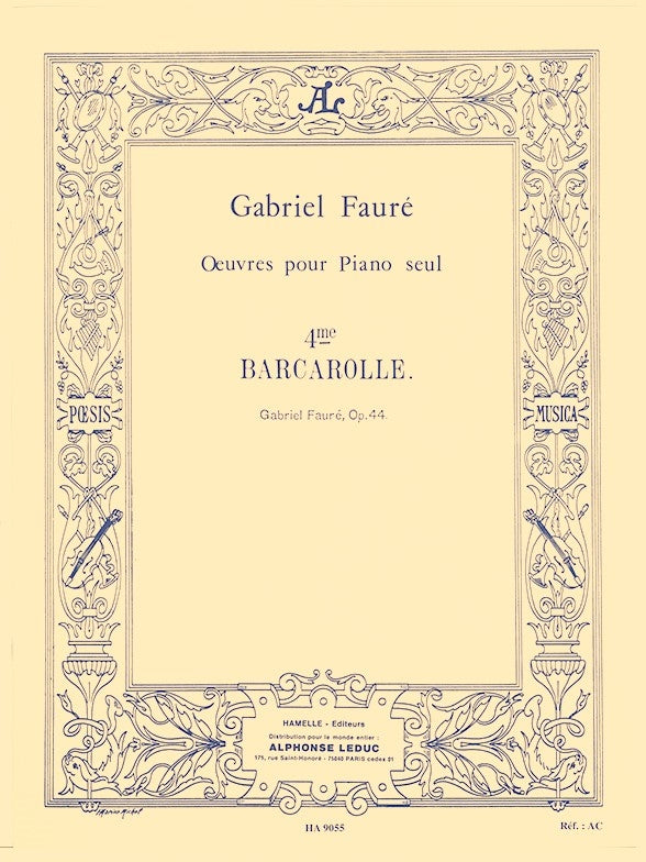 Barcarolle pour piano n° 4 en la bémol majeur, op. 44 | Gabriel Fauré