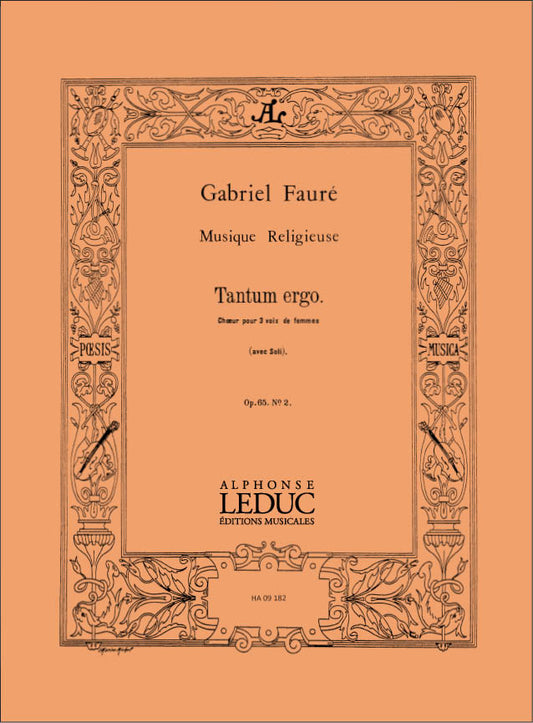 Tantum Ergo Pour Chœur De Femmes | Gabriel Fauré