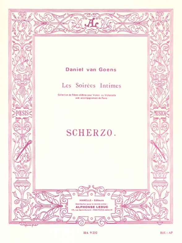 Scherzo pour Violoncelle et Piano | Daniel van Goens