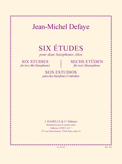 6 Études | Jean-Michel Defaye | Alto