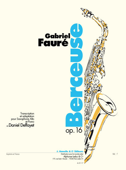 Berceuse Op.16 | Gabriel Fauré | Saxophone alto