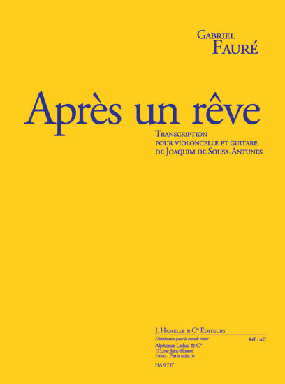 Après Un Rêve Op.7 No.1 | Gabriel Fauré | Violoncelle