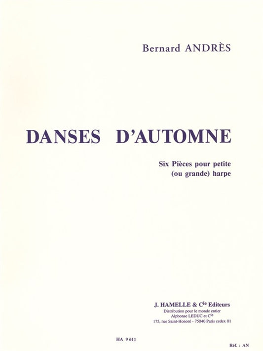 Danses D'Automne | Bernard Andrès | Harpe