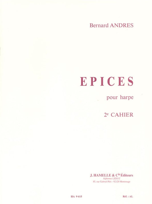 Epices Vol.2 | Bernard Andrès | Harpe