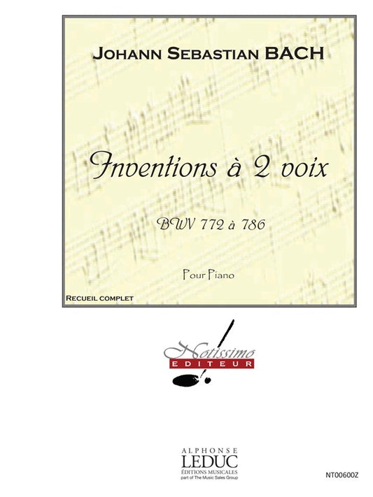 Inventions A 2 Voix de Johann Sebastian Bach, Livre pour piano