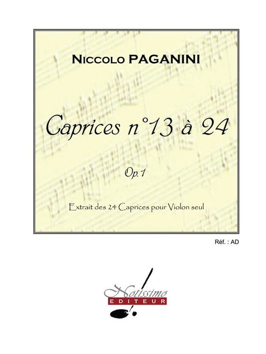 24 Caprices | Niccolò Paganini | Violon | Livre | NT01151Z