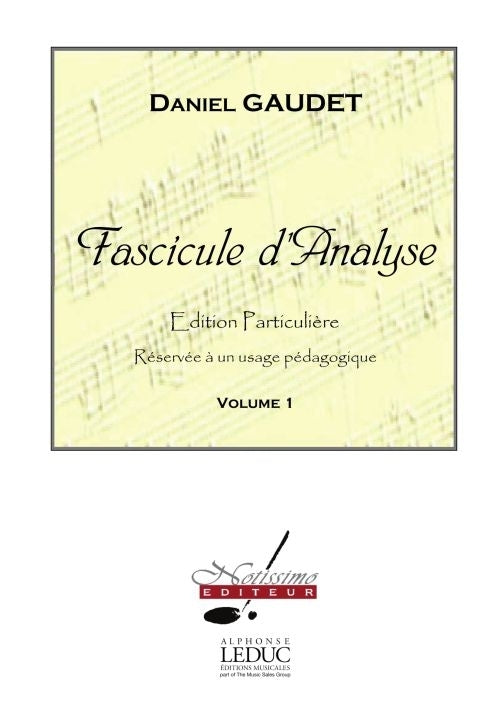 Fascicule D'Analyse Volume 1 | Gaudet
