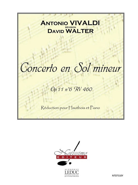 Concerto En Sol Mineur Op11 N6 | Antonio Vivaldi | Hautbois