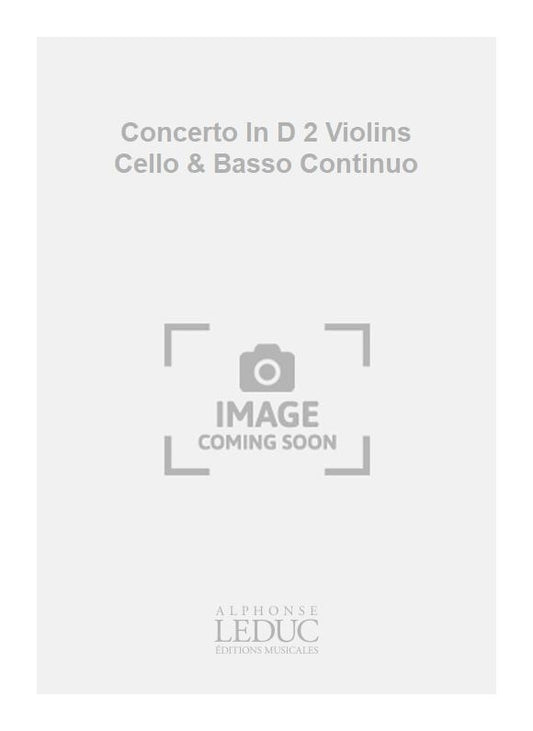 Concerto en ré majeur - 2 violons, violoncelle et basse continue | Joseph Bodin de Boismortier