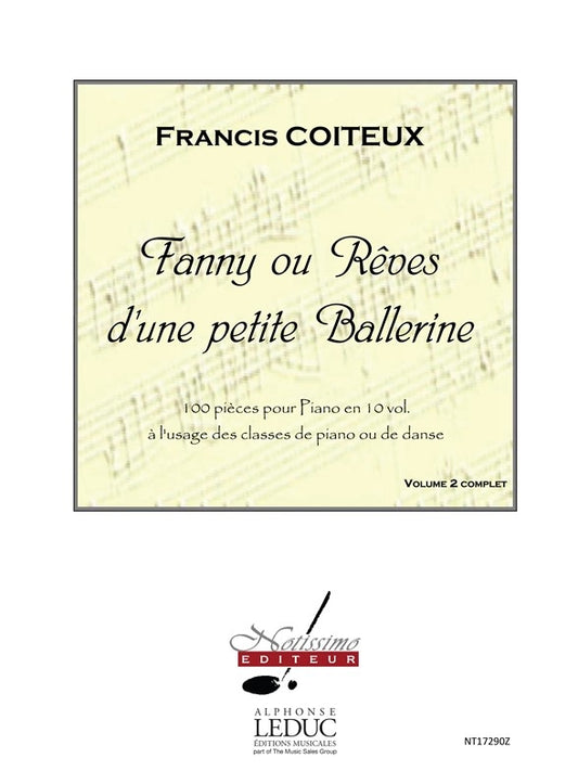 Fanny Ou Reves D'Une Petite Ballerine de Coiteux, Livre pour piano