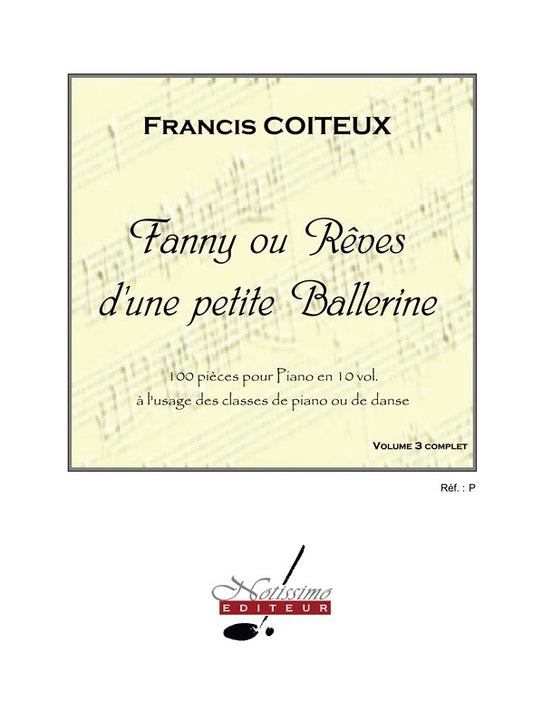 Fanny Ou Reves D'Une Petite Ballerine de Coiteux, Livre pour piano