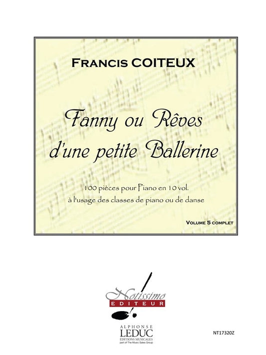 Fanny Ou Reves D'Une Petite Ballerine de Coiteux, Livre pour piano