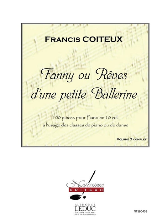 Fanny Ou Reves D'Une Petite Ballerine de Coiteux, Livre pour piano