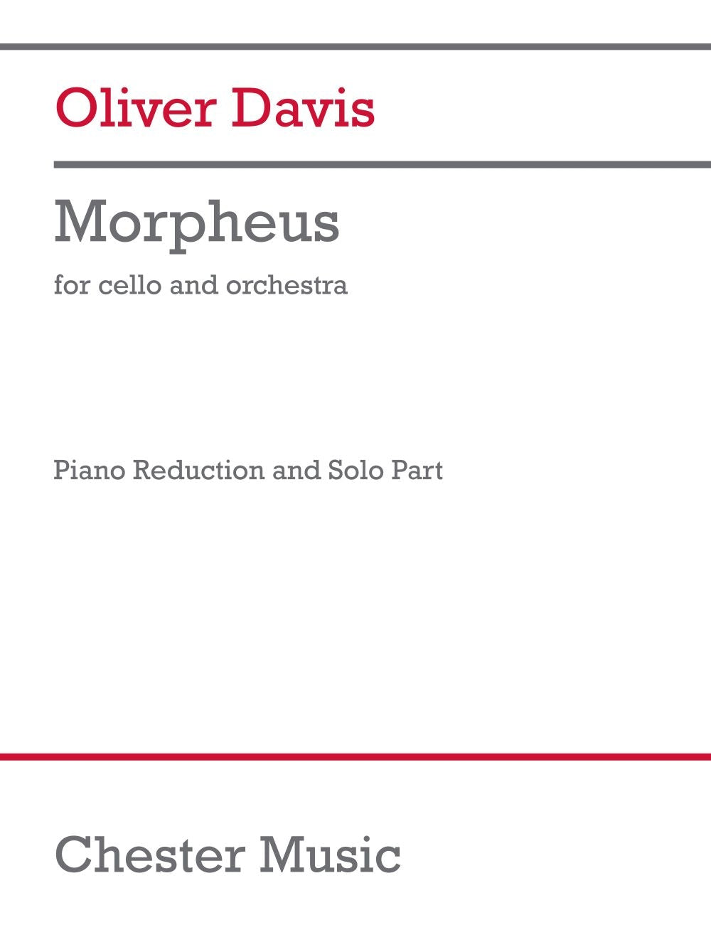Morpheus de Oliver Davis, Livre + partie(s) séparée(s) pour violoncelle et Piano