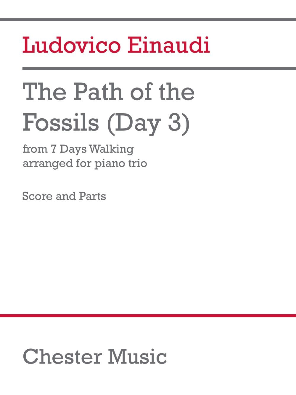 The Path of the Fossils (Day 3) de Ludovico Einaudi, Partition + parties pour violon et Violoncelle et Piano