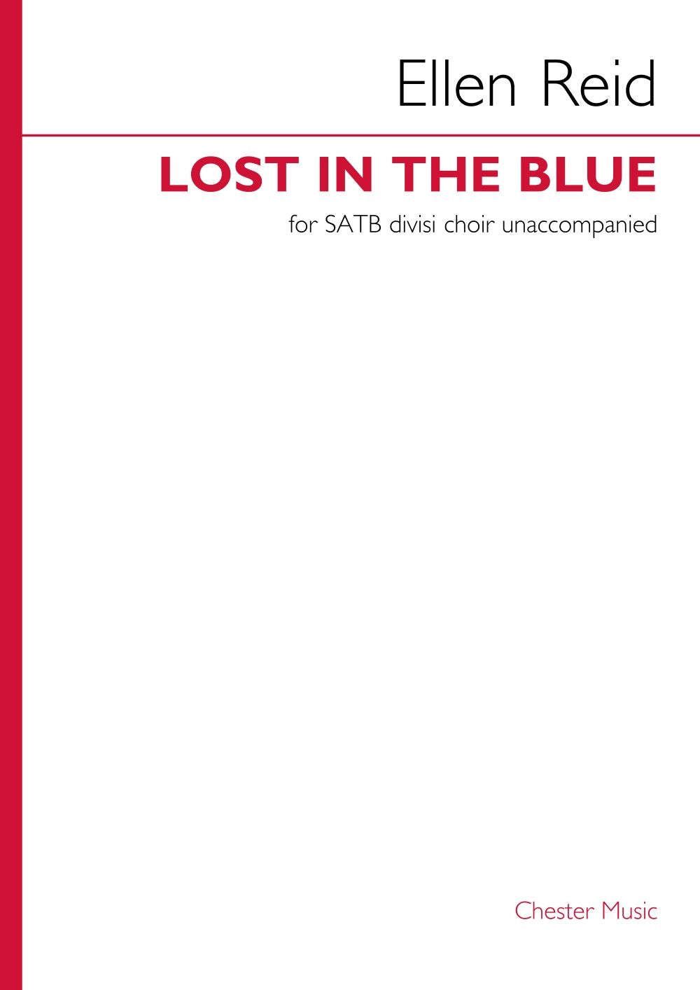Lost in the Blue de Ellen Reid, Partition chorale pour sATB divisi