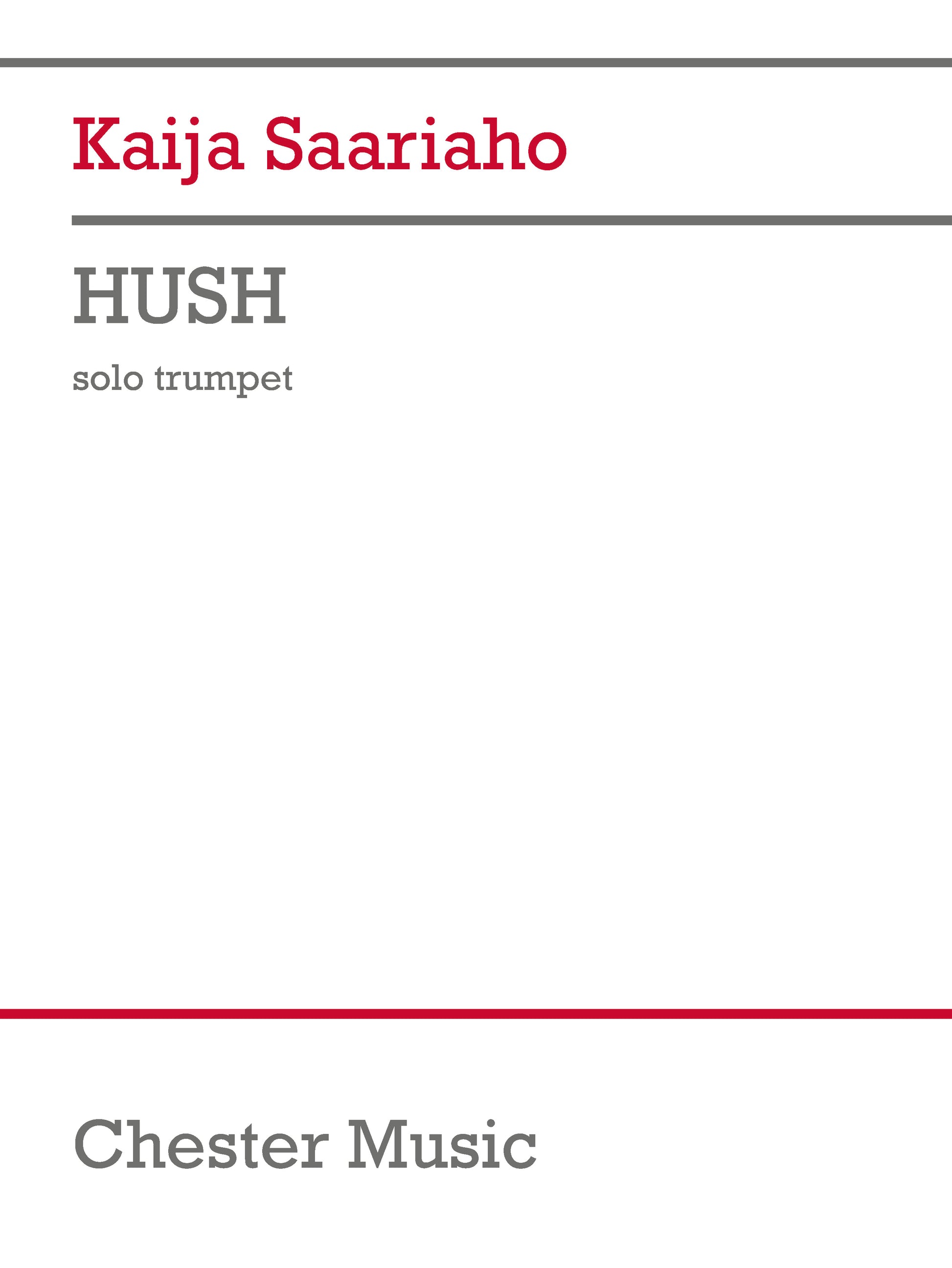 HUSH de Kaija Saariaho, Partie séparée pour orchestre et Trompette