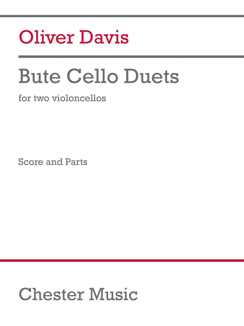 Bute Cello Duets de Oliver Davis, Livre + partie(s) séparée(s) pour cello Duet