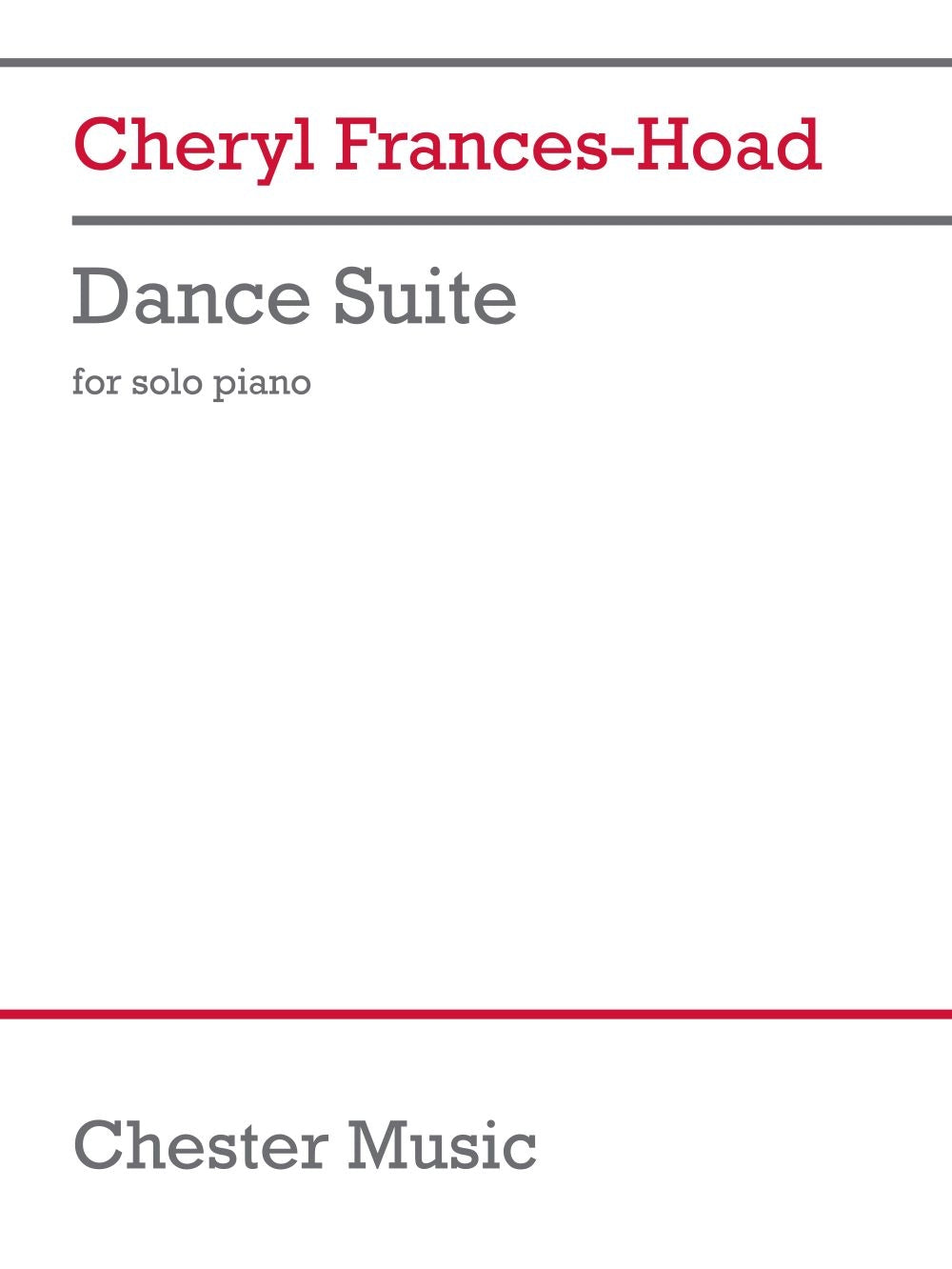 Dance Suite de Cheryl Frances-Hoad, Livre pour piano
