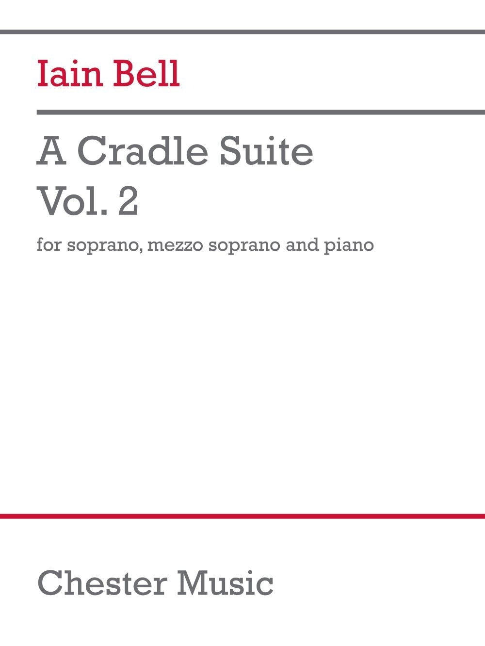 A Cradle Suite - Vol. 2 de Iain Bell, Réduction pour piano pour soprano et Voix de mezzo-soprano et Piano