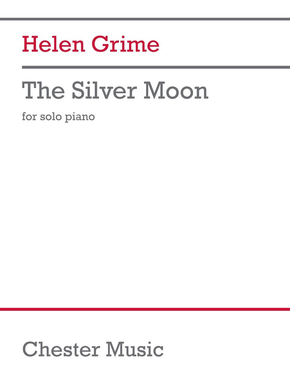 The Silver Moon de Helen Grime, Livre pour piano