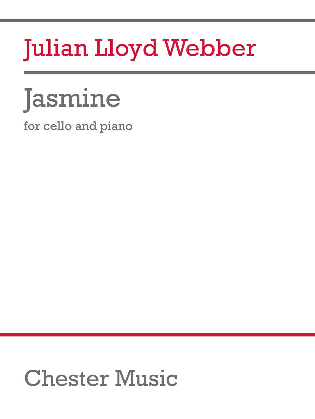 Jasmine de Julian Lloyd Webber, Livre + partie(s) séparée(s) pour violoncelle et Piano