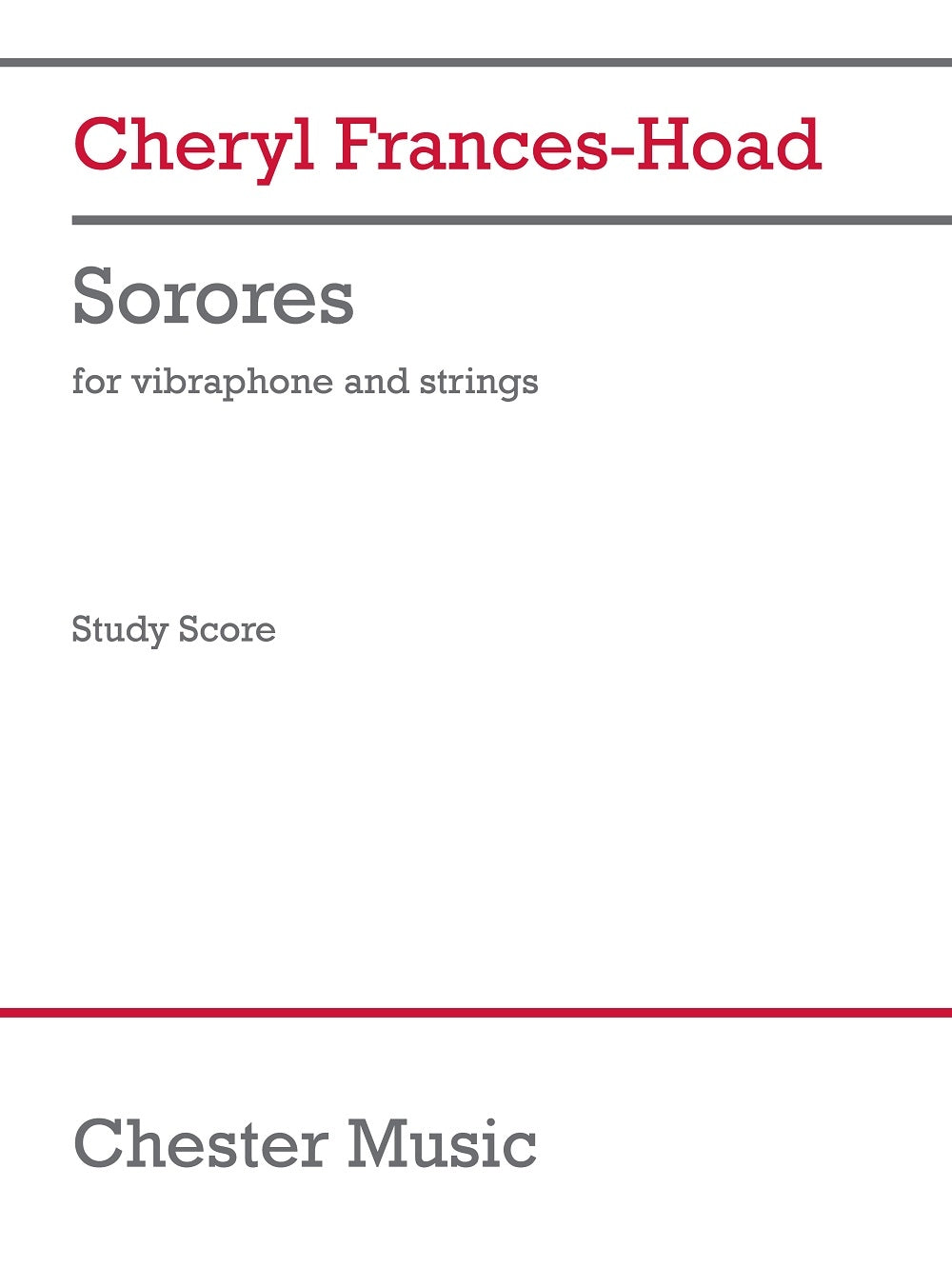 Sorores de Cheryl Frances-Hoad, Partition + parties pour ensemble à cordes